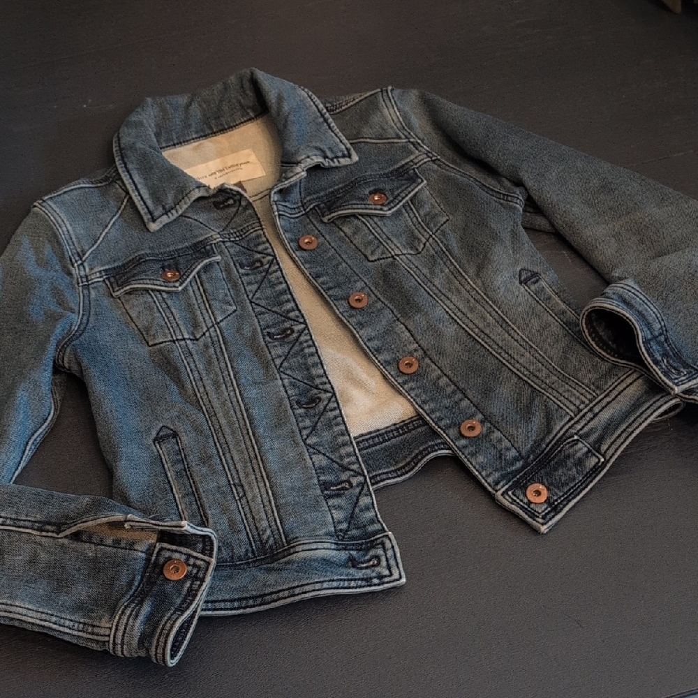 Pilcro and the Letterpress Blue Denim Jean Jacket